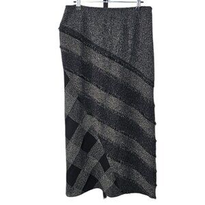 Tribal Womens Multi Print, Lagenlook, Fringe Midi Skirt, Size 6